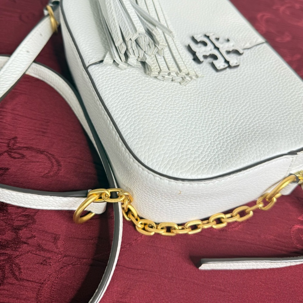 Tory burch white cream Herringbone Patterned Bag - Picture 8 of 10
